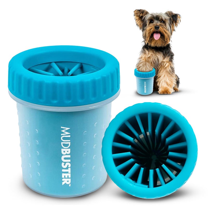 Dexas MudBuster Portable Dog Paw Cleaner - Premium Quality, Blue, Small Size for Pet Supplies and Accessories - Image 1